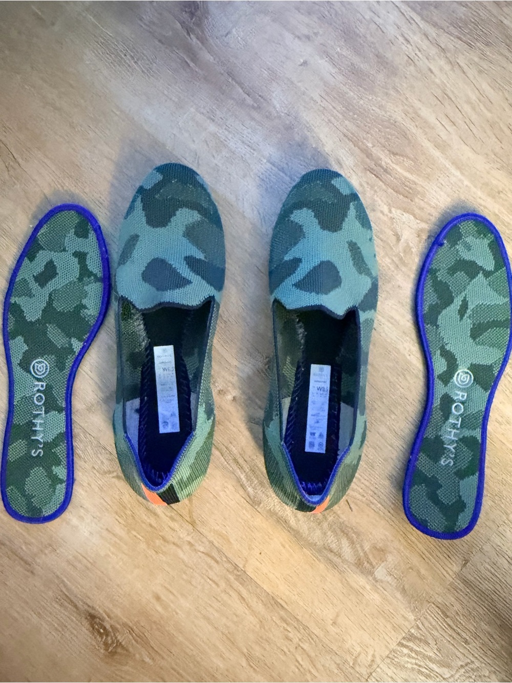 Rothy's  Camouflage Slip-On Shoe in Green